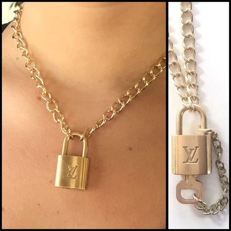 lv lockit necklace gold|louis vuitton plane necklace.